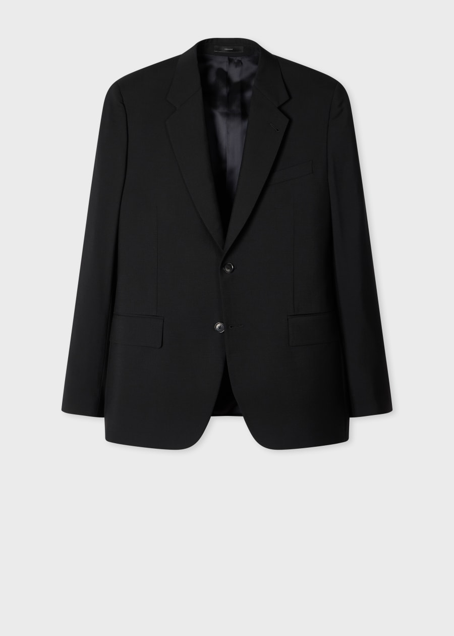 The Soho - Tailored-Fit Black Wool 'A Suit To Travel In' Blazer