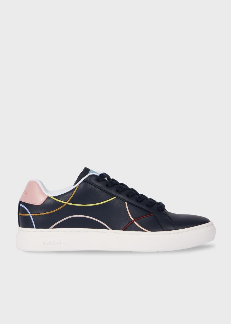 Women's Black Leather 'Dusky Swirl' 'Lapin' Trainers