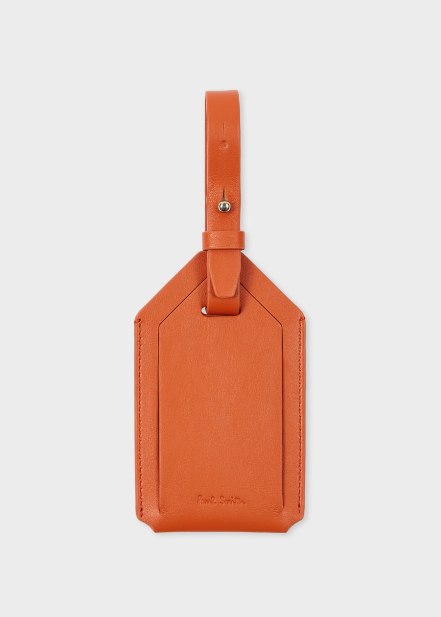 Bright Blue Leather Luggage Tag Paul Smith