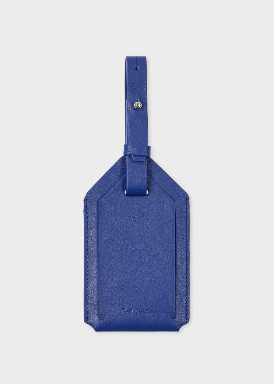 Dark Brown Leather Luggage Tag Paul Smith