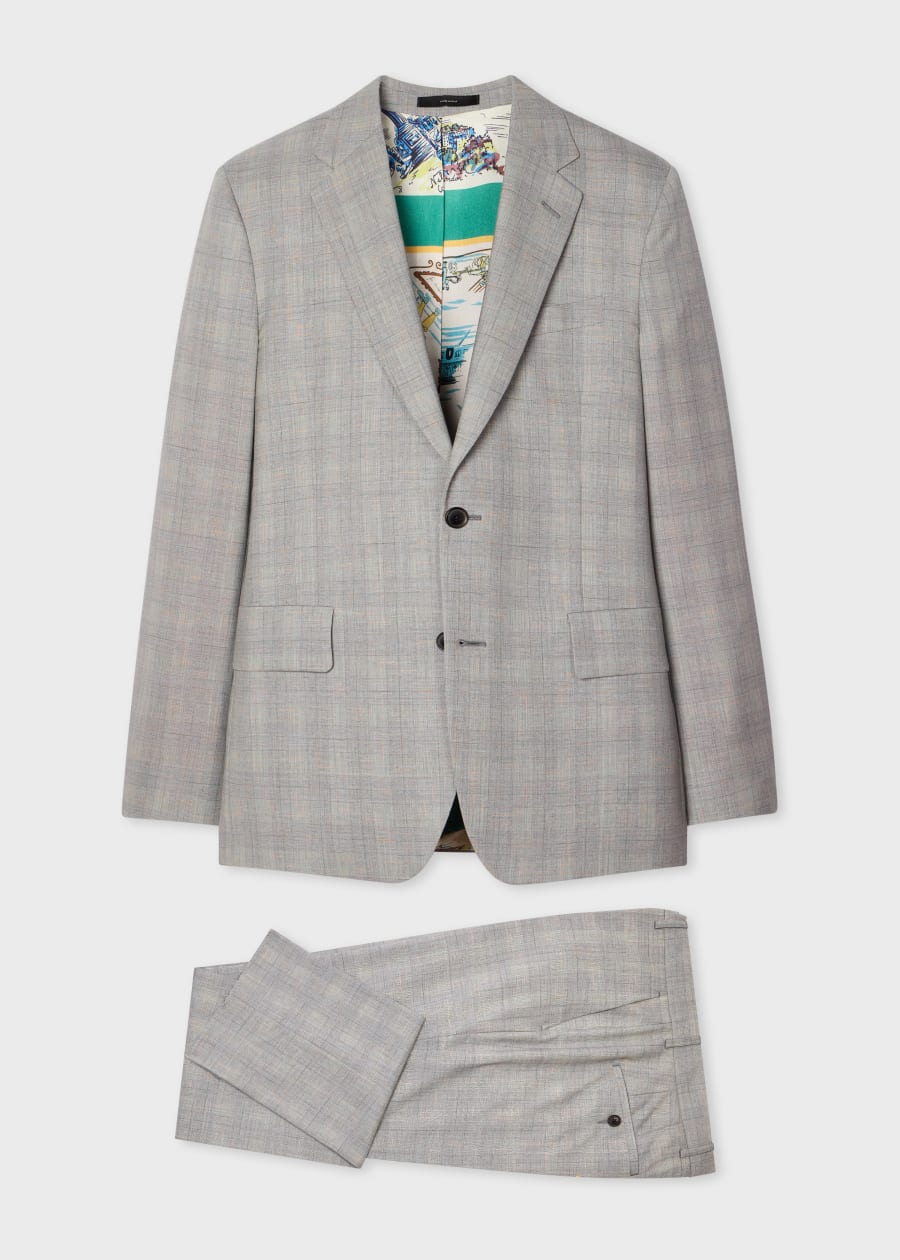 The Kensington - Light Blue Marl Overdyed Stretch-Wool Suit