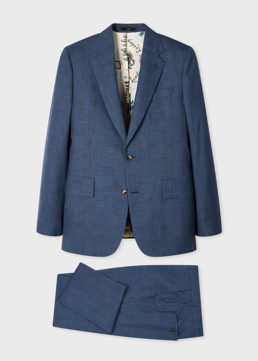 The Kensington - Light Blue Marl Overdyed Stretch-Wool Suit