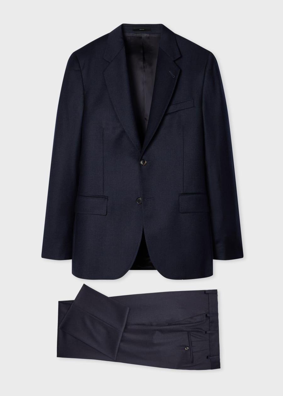 The Soho - Mid-Blue Micro Check Wool Two-Piece Suit