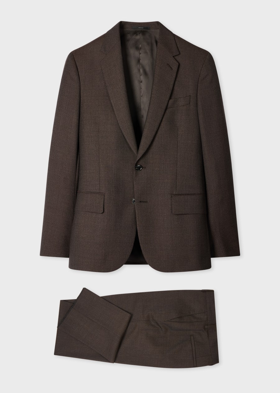 The Soho - Mid-Blue Micro Check Wool Two-Piece Suit