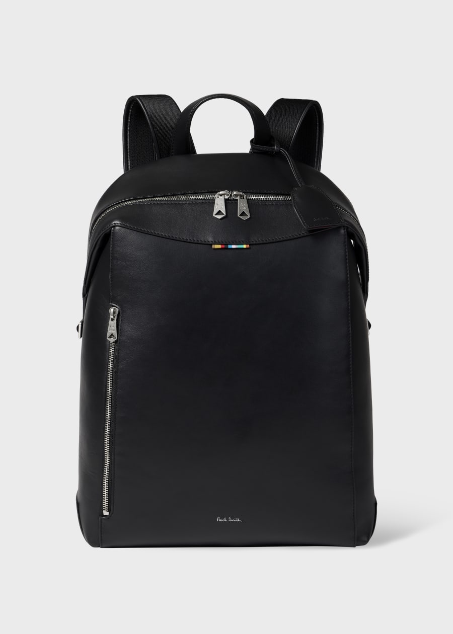 Paul Smith ブラックレザーバックパック Designer Backpacks for Men | Men's Luxury Backpacks​