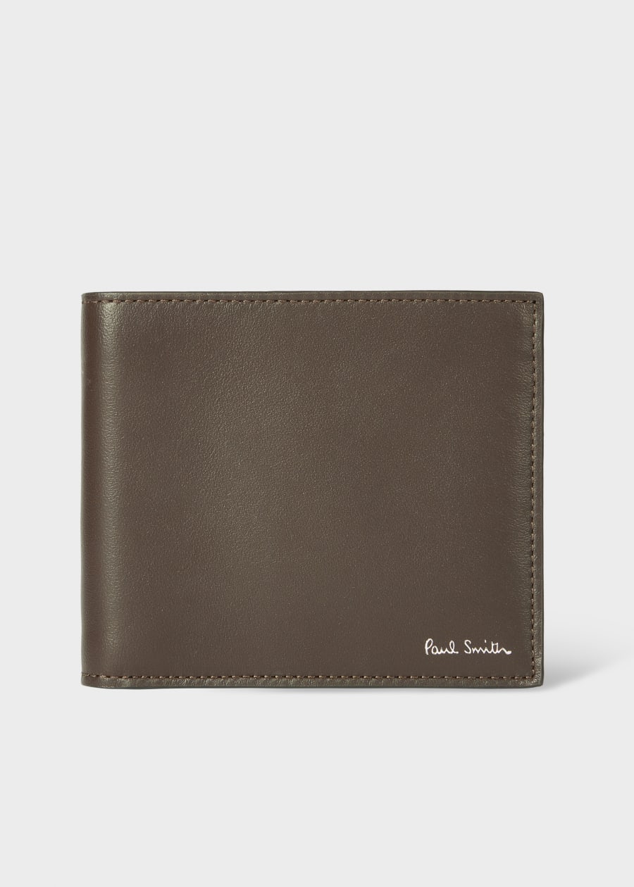 Men's Black Embossed Logo Zip Wallet