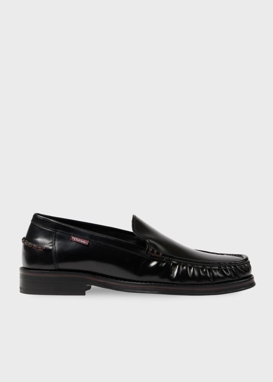 Men's Black Leather 'Pierce' Loafers