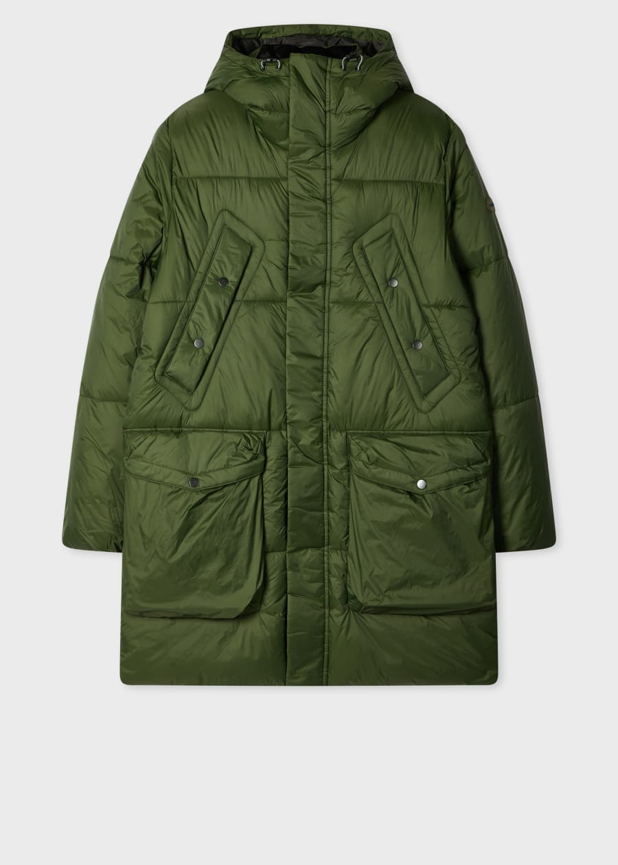 ジャケット・アウター 90s Paul Smith LONDON wool hooded coat Men's Navy Waterproof Parka With Detachable Liner