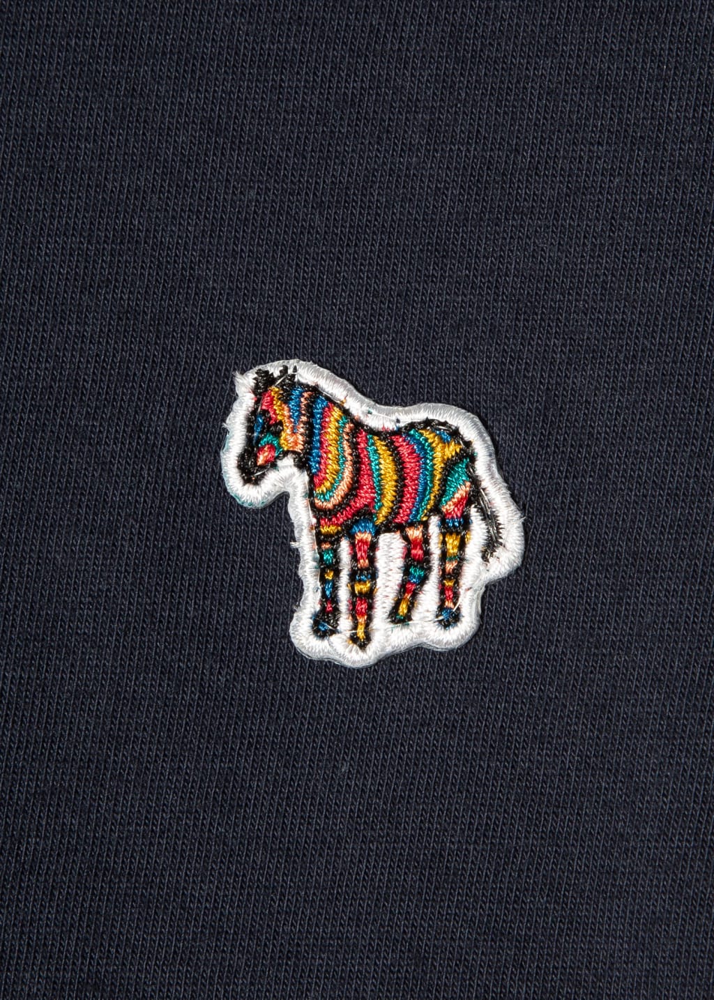 Detail View - Women's Navy Zebra Logo Cotton T-Shirt Paul Smith