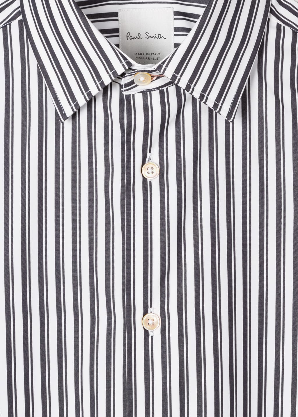 Mens Black and White Dress Shirt