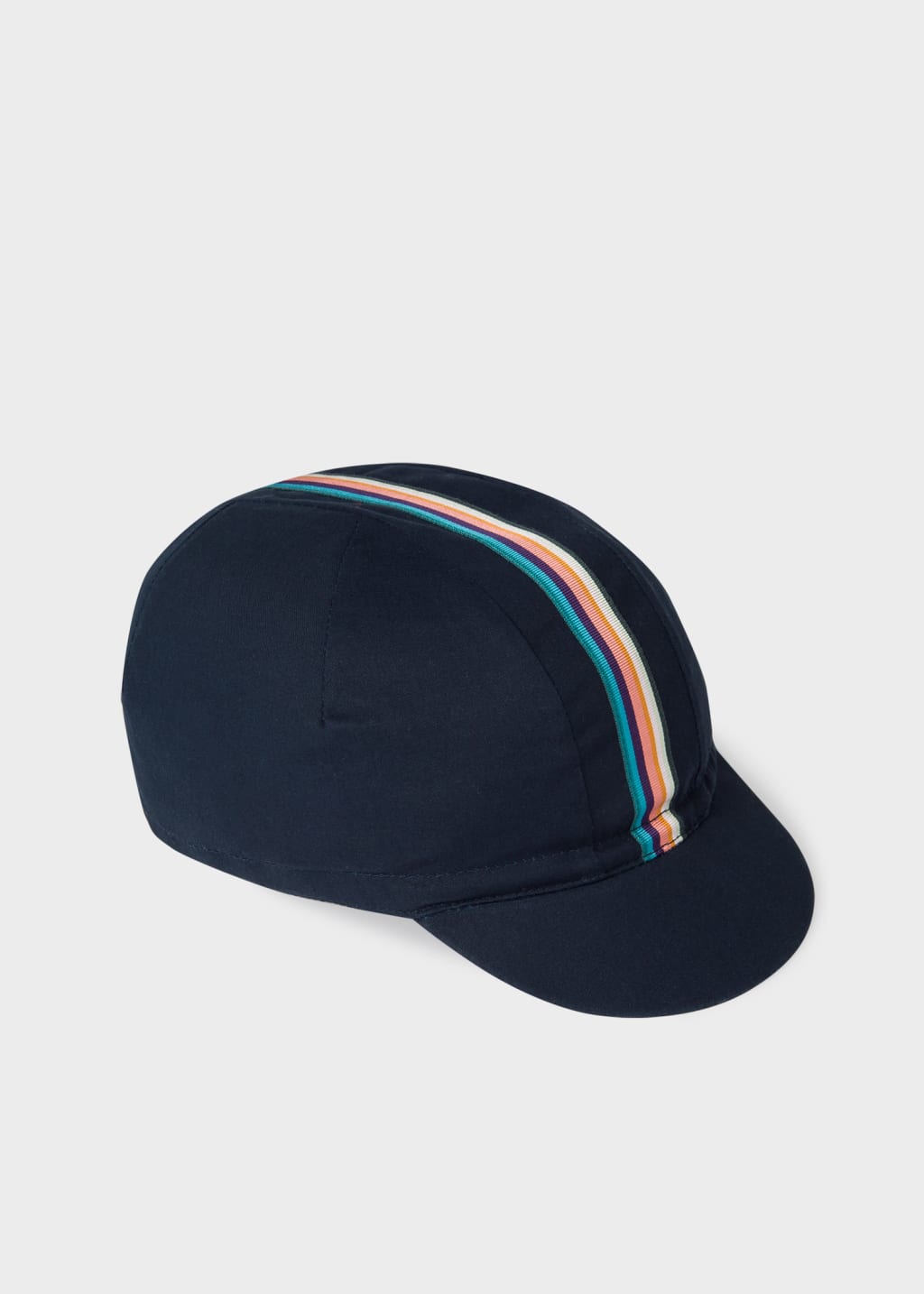 Men's Navy Cycling Cap With 'Artist Stripe' bing