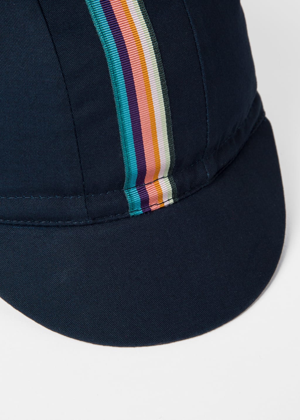 Men's Navy Cycling Cap With 'Artist Stripe' bing