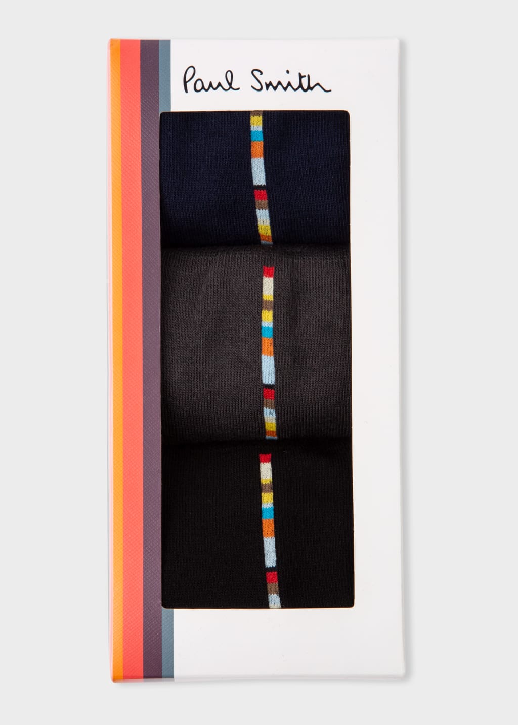 Detail View - Central 'Signature Stripe' Socks Three Pack Paul Smith