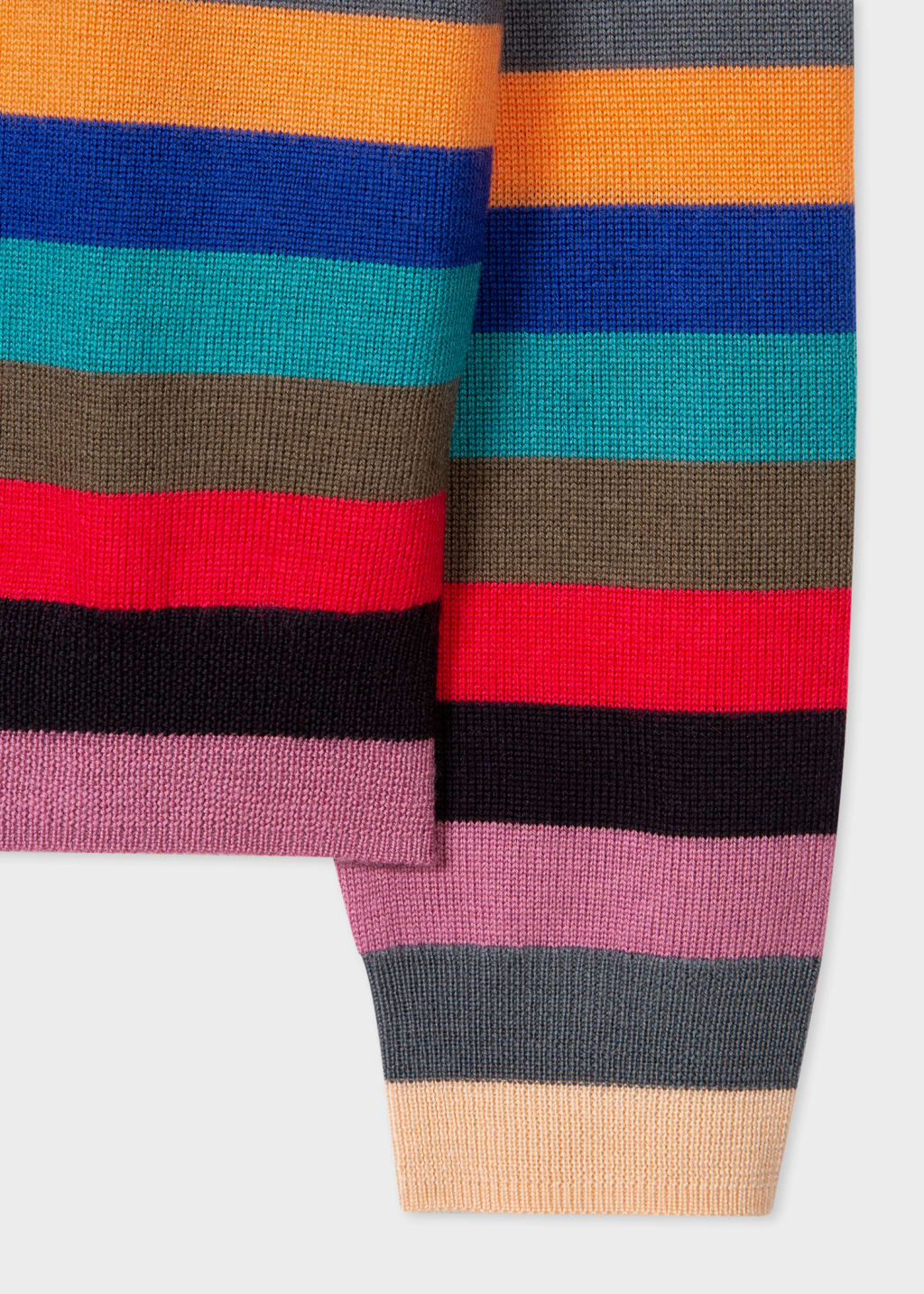 Detail View - Women's 'Swirl' Stripe Merino Wool Sweater Paul Smith