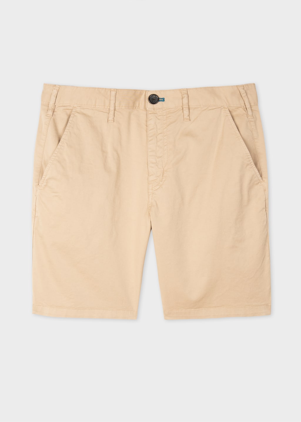 Beige Stretch-Cotton Garment-Dyed Shorts