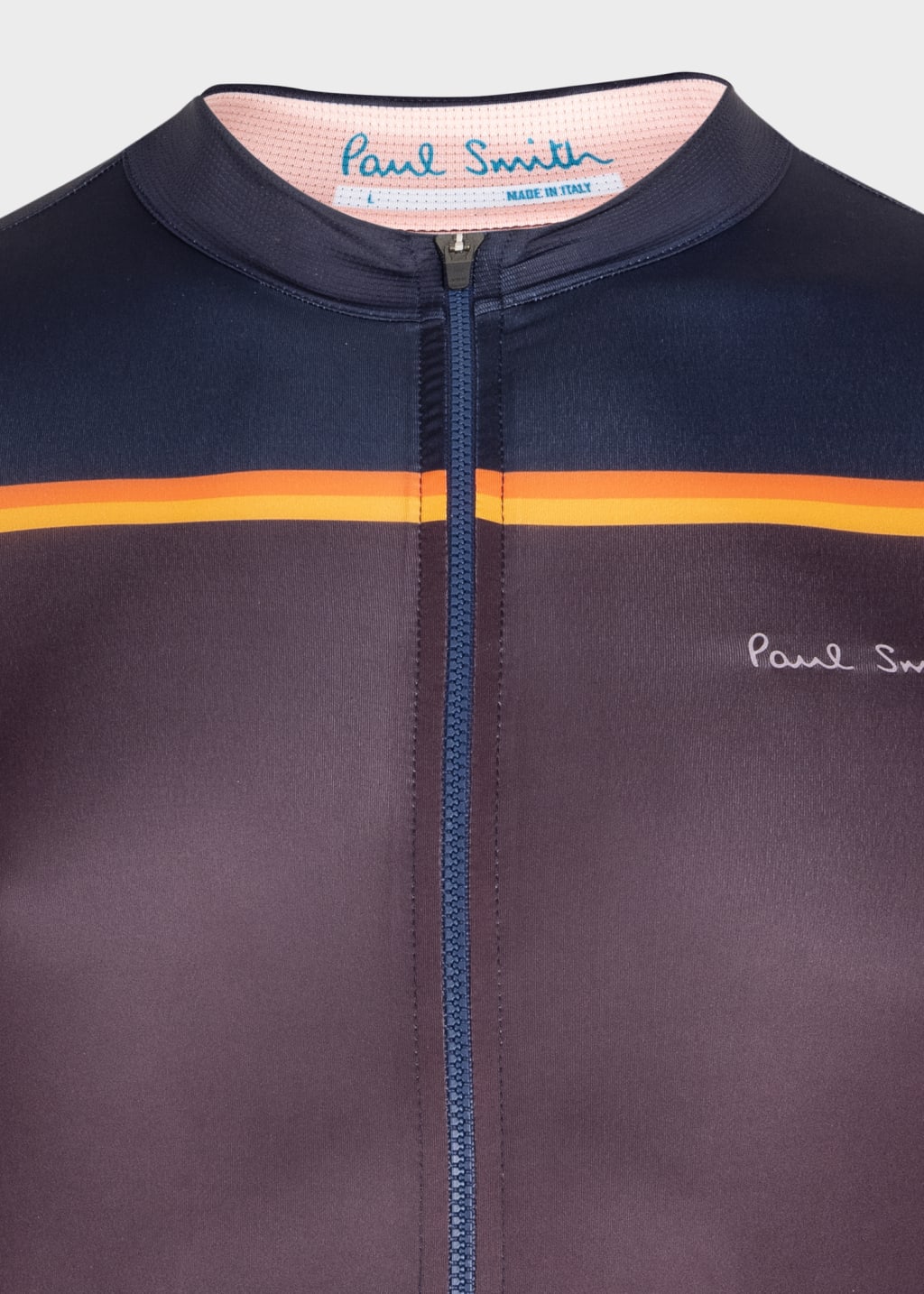Detail View - Bold Stripe Race Fit Cycling Jersey Paul Smith
