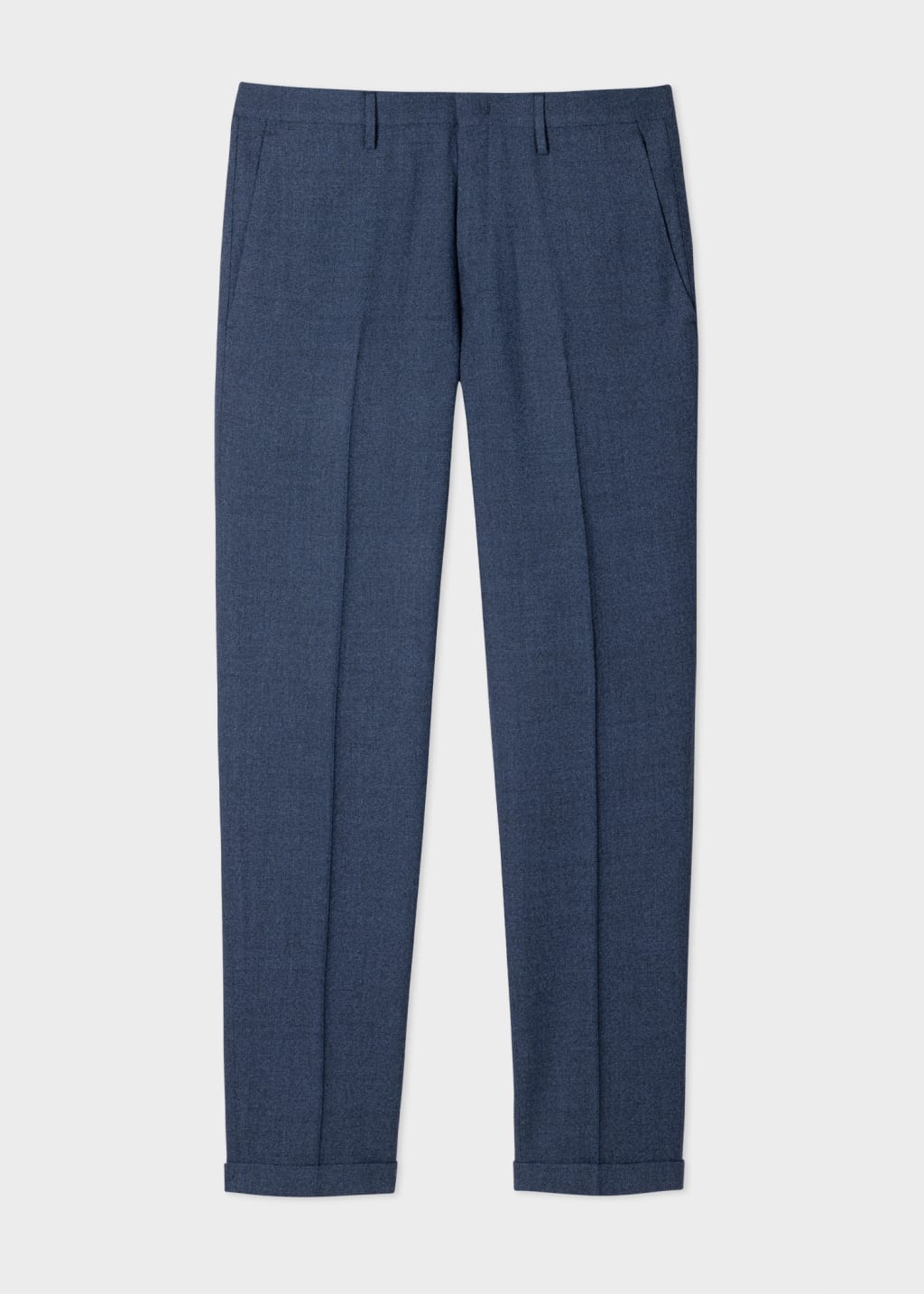 Pantalon Homme Bleu Ardoise Coupe Slim en Laine