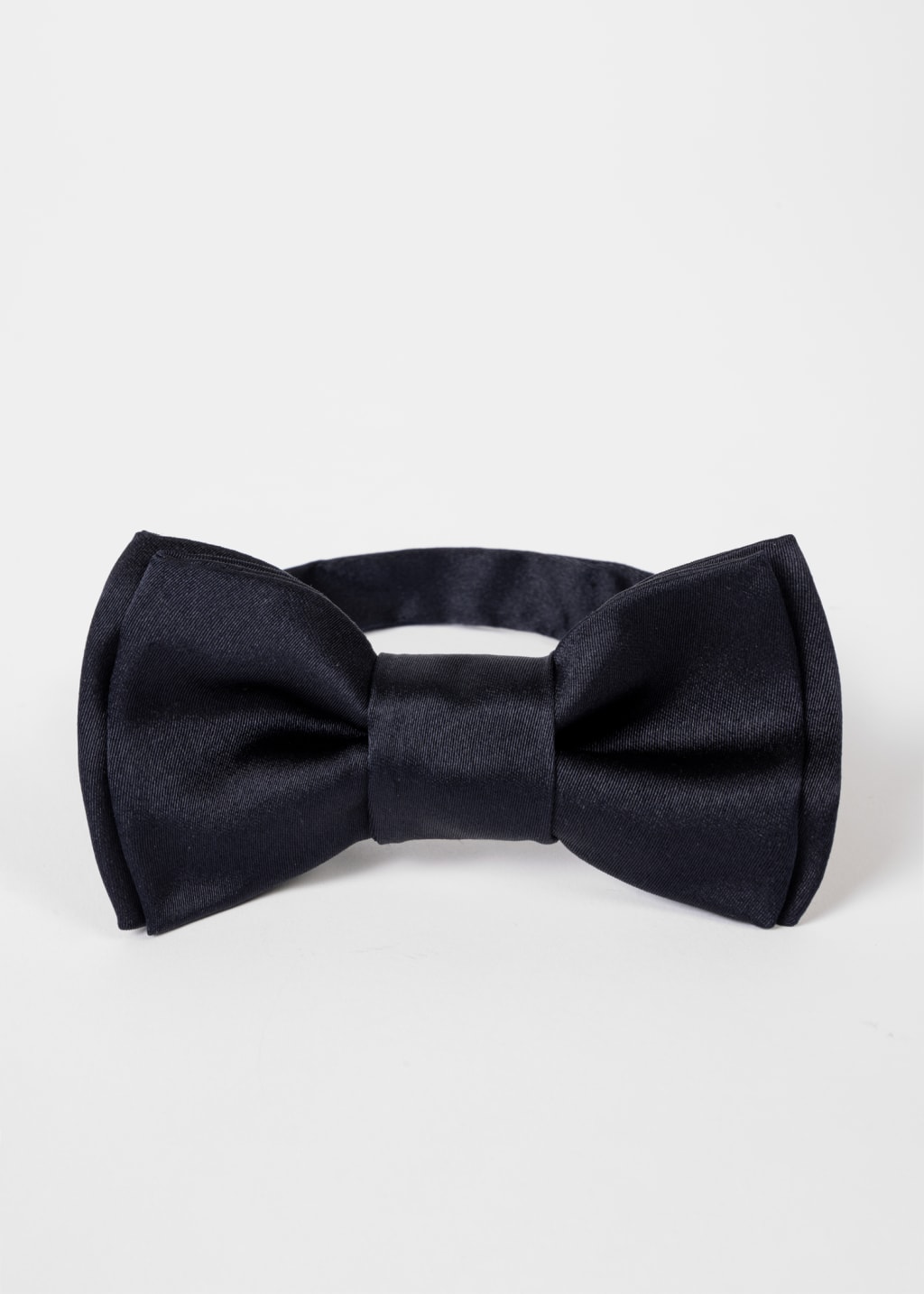 Front View - Navy Pre-Tied Silk Bow Tie Paul Smith
