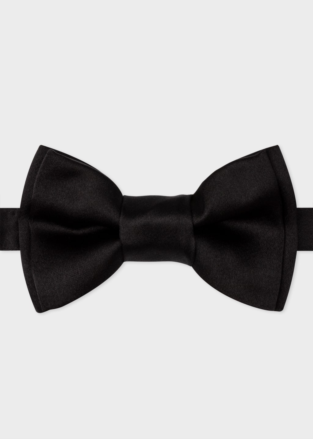 Front View - Black Pre-Tied Silk Bow Tie Paul Smith