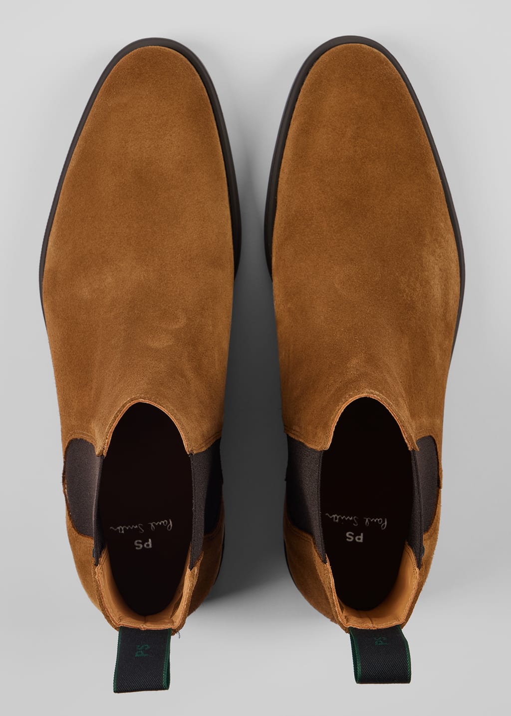 Pair View - Tan Suede 'Cedric' Boots Paul Smith