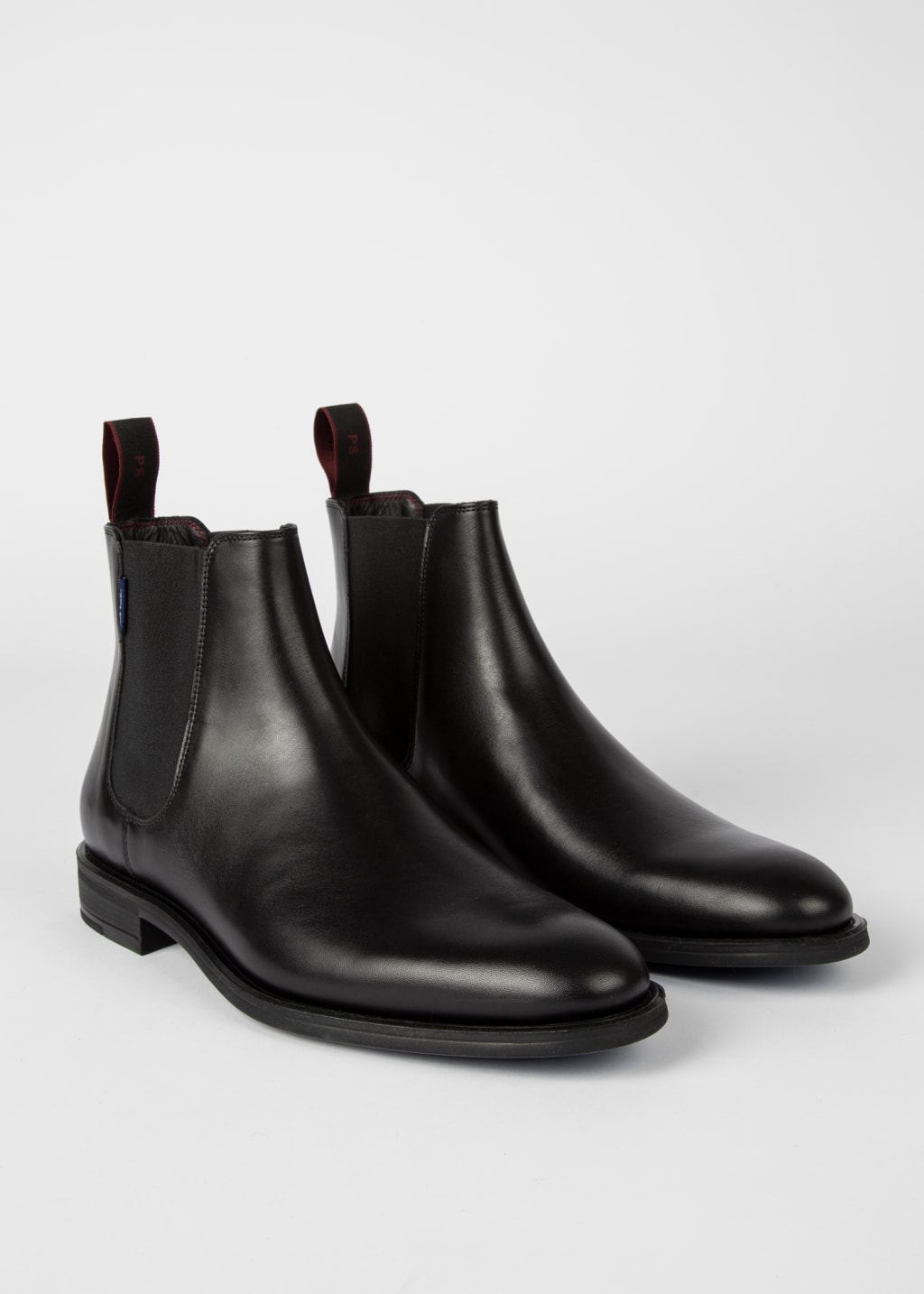 Pair View - Black Leather 'Cedric' Boots Paul Smith