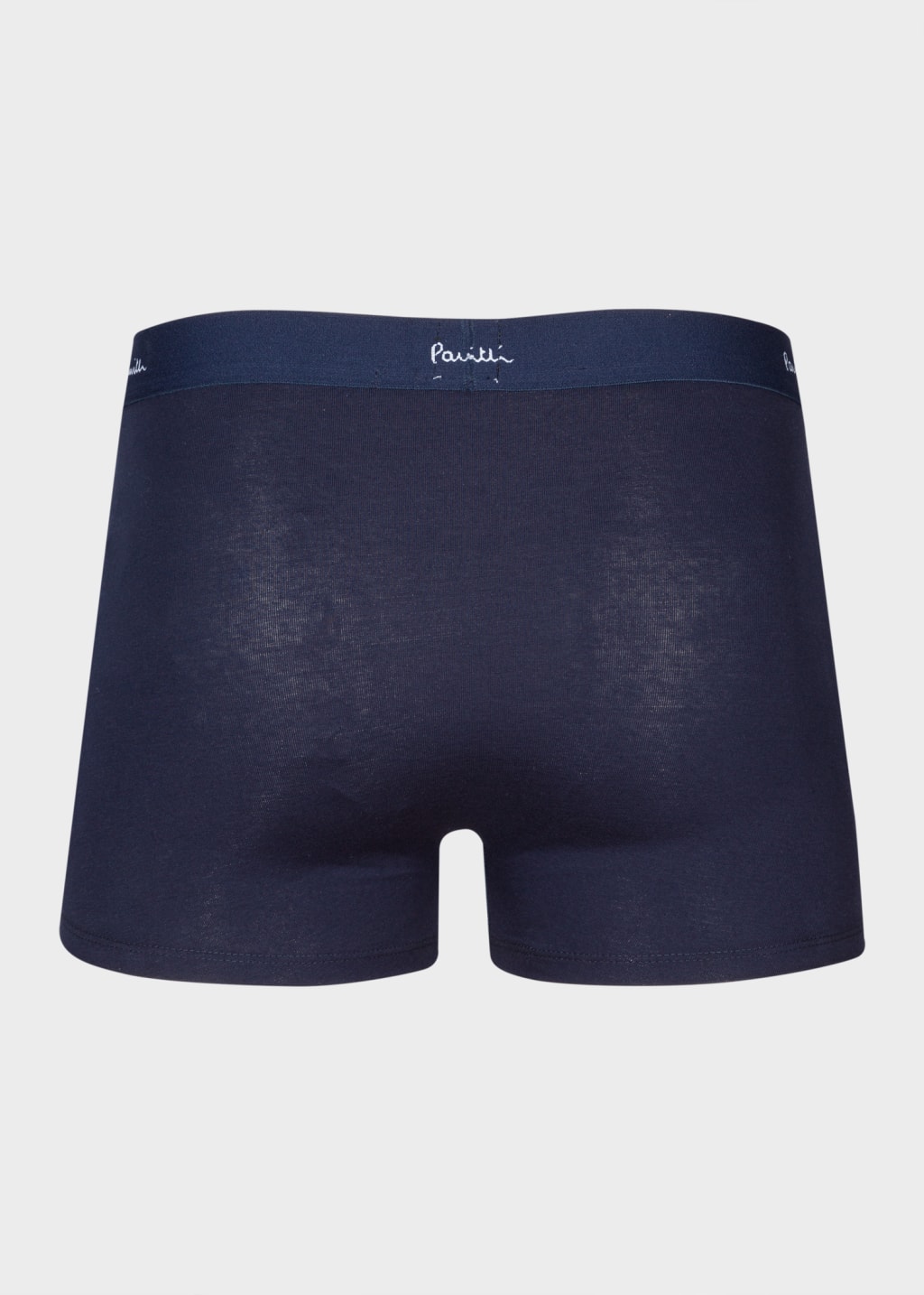 Product view - Navy Organic Cotton Low-Rise Boxer Briefs Three Pack Paul Smith