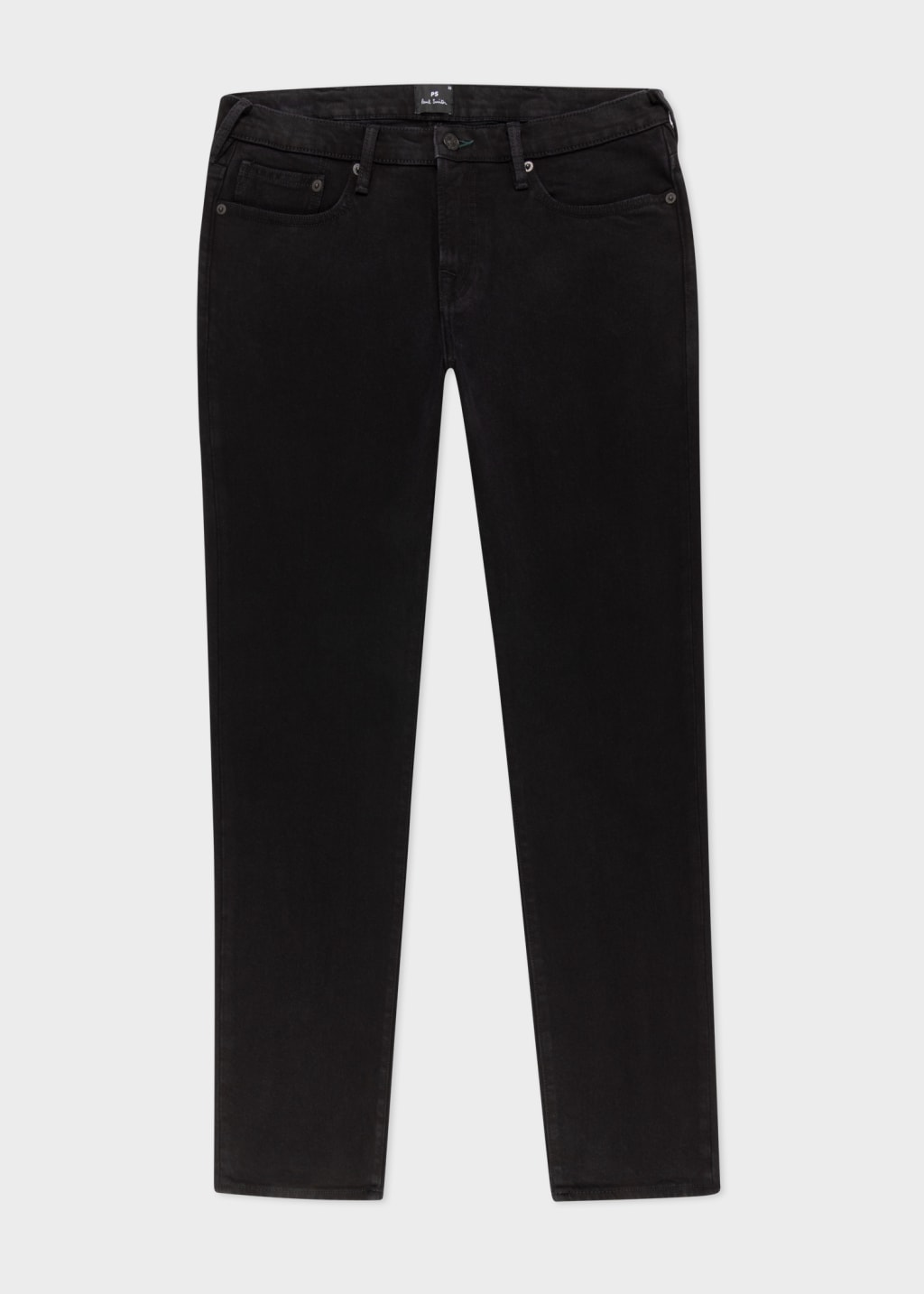 Front View - Tapered-Fit Black Organic Stretch Jeans Paul Smith