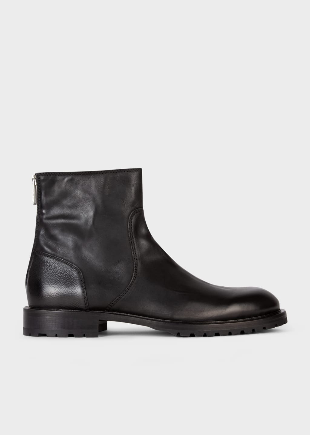 Product View - Black Leather 'Falk' Boots by Paul Smith