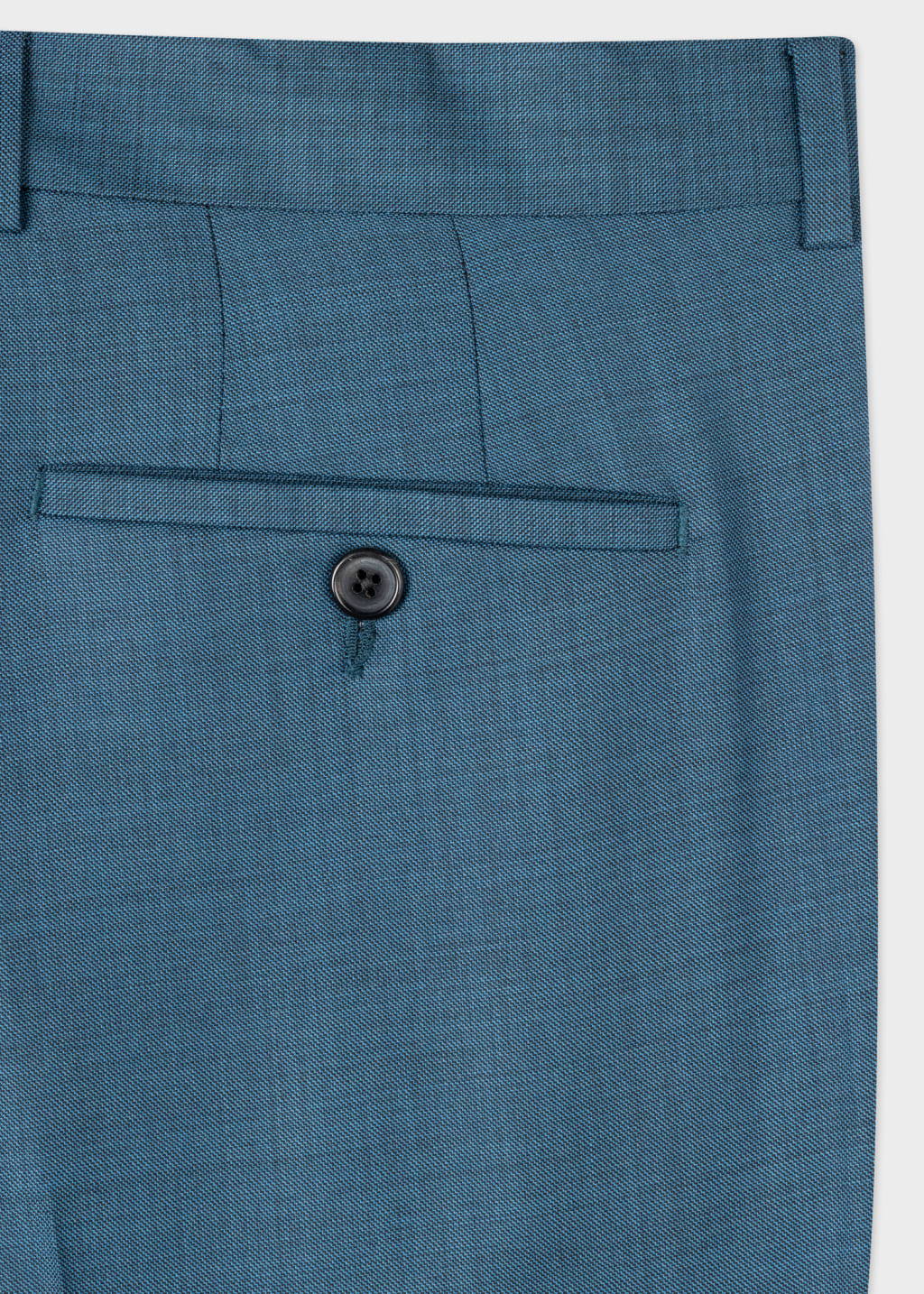 Detail View - The Soho - Tailored-Fit Teal Sharkskin Wool Suit Paul Smith