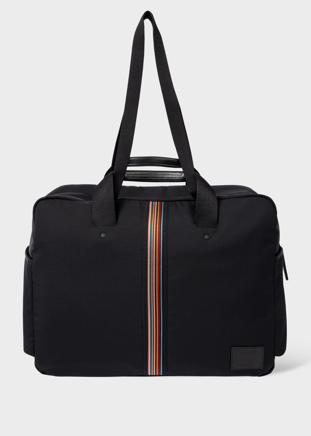 Men's Black 'Signature Stripe' Holdall Bag