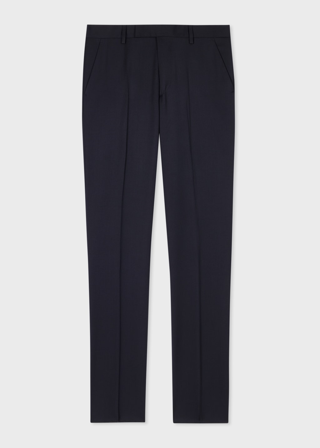 Men's Tailored-Fit Navy Wool Twill Two-Button Suit