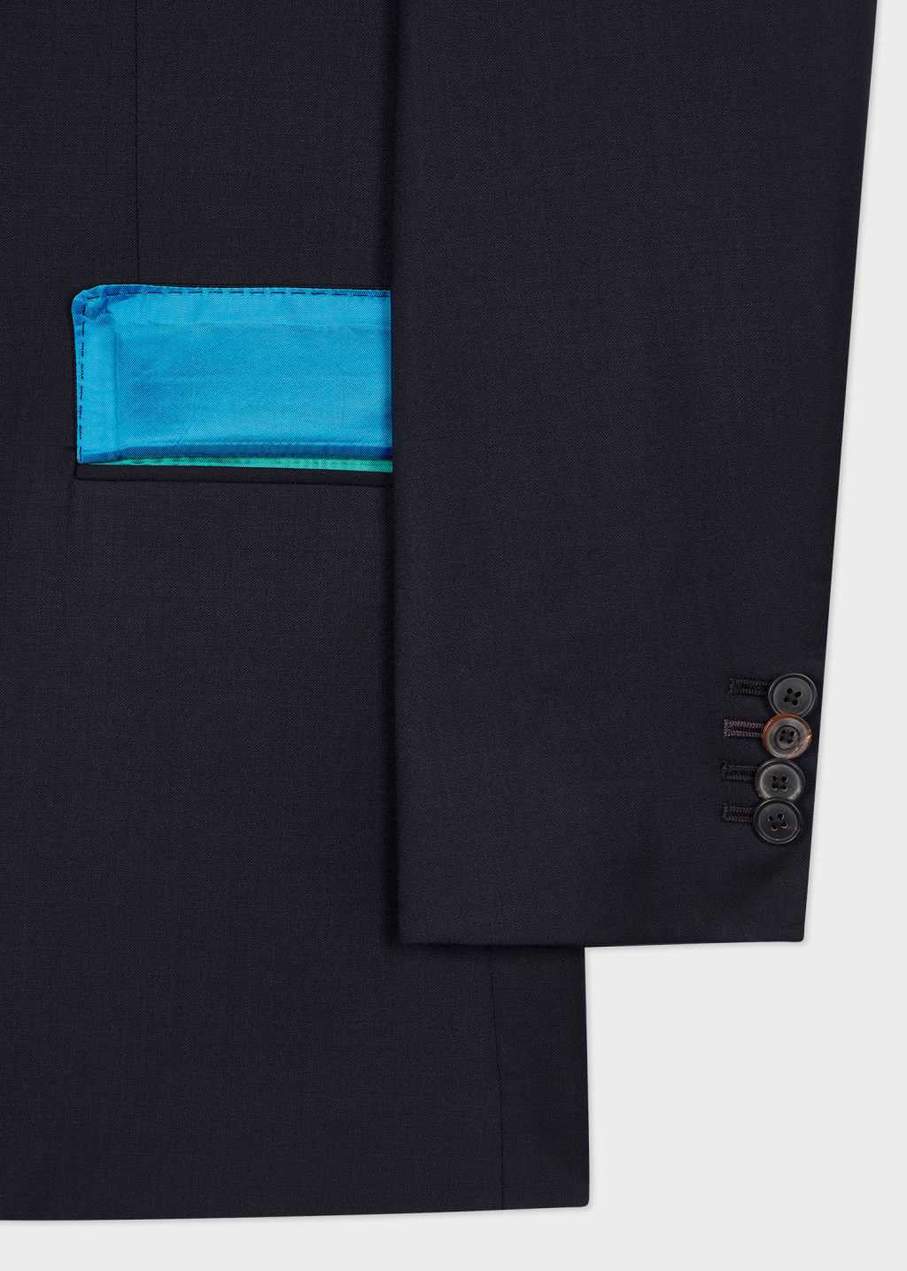 Detail View - Tailored-Fit Navy Wool Twill Two-Button Suit Paul Smith