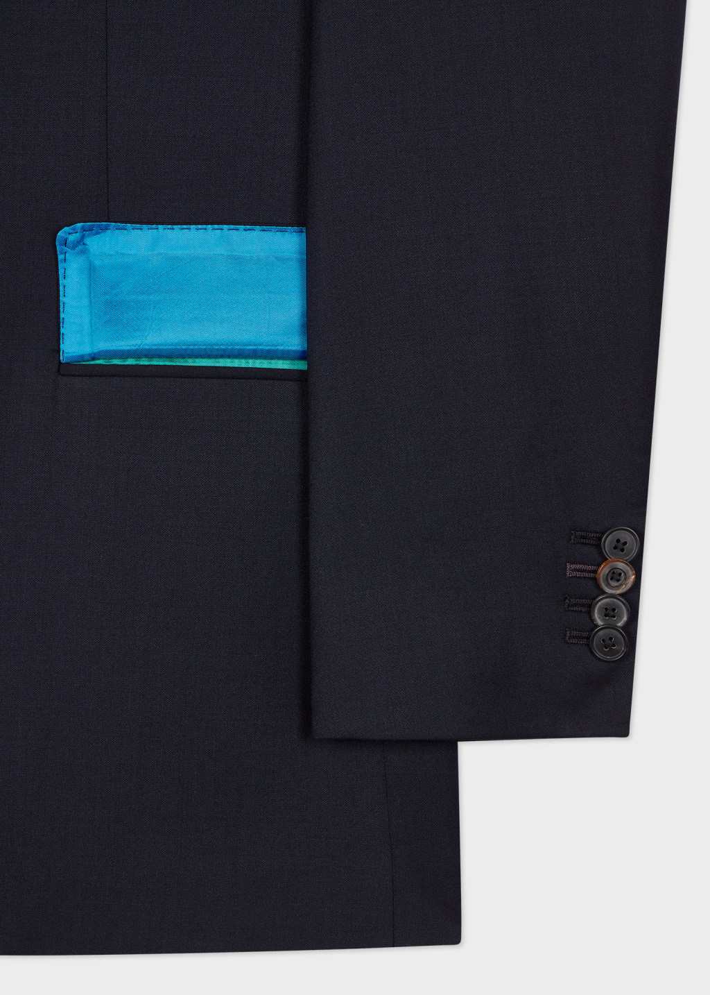 Men's Navy Stretch Armhole for comfort 2-button Suit