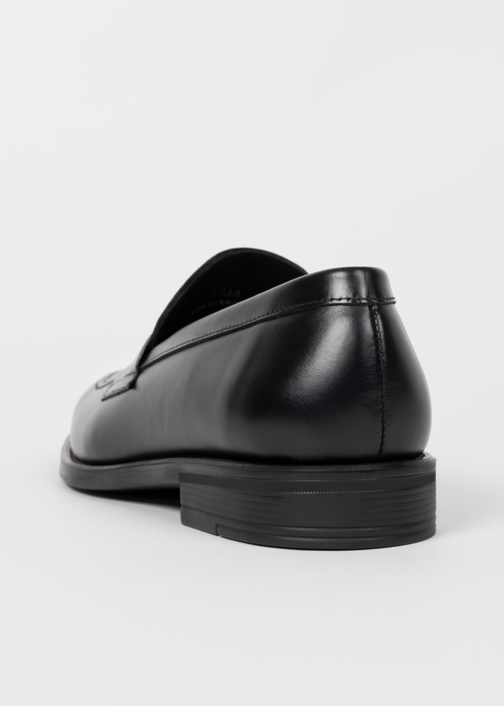 Detail View - Black Leather 'Remi' Loafers Paul Smith