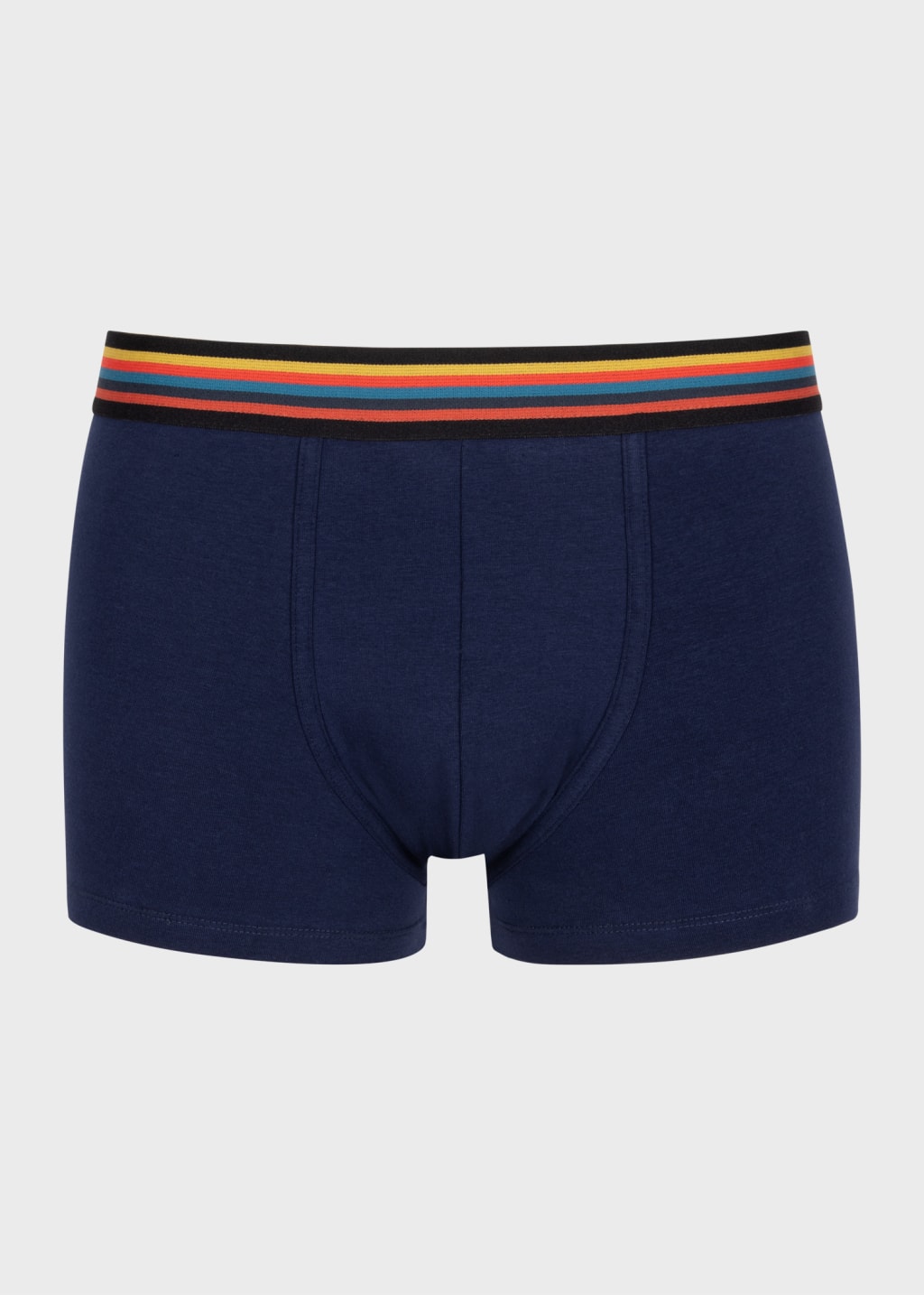 Front View - Navy Low-Rise 'Artist Stripe' Boxer Briefs Three Pack Paul Smith 