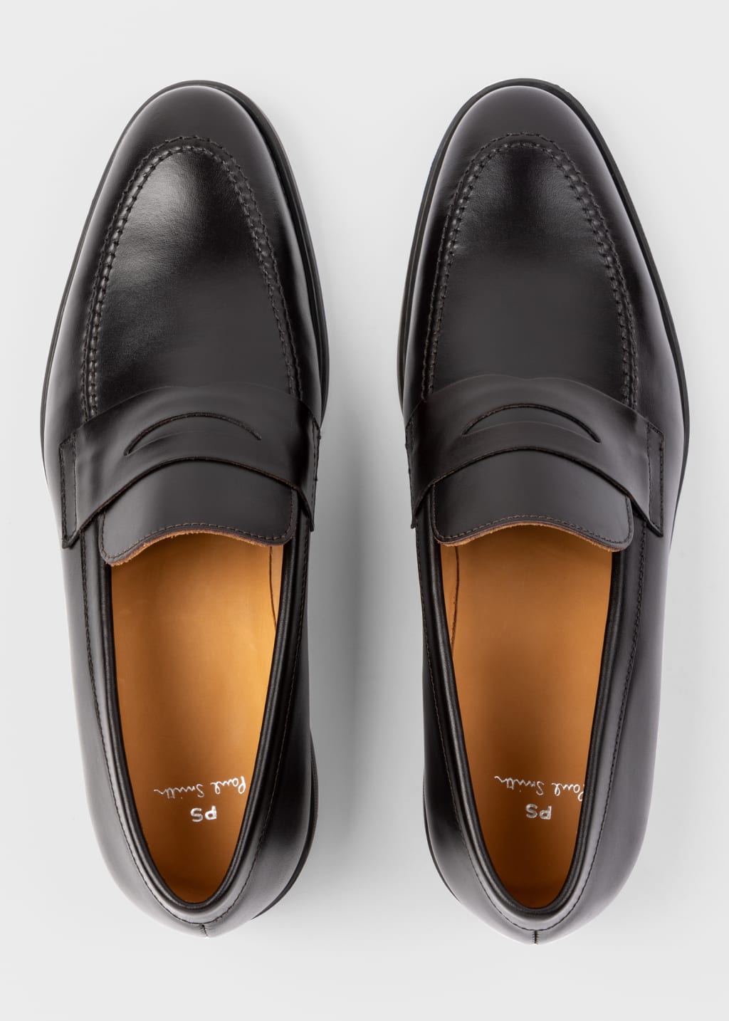 Detail View - Dark Brown Leather 'Remi' Loafers Paul Smith