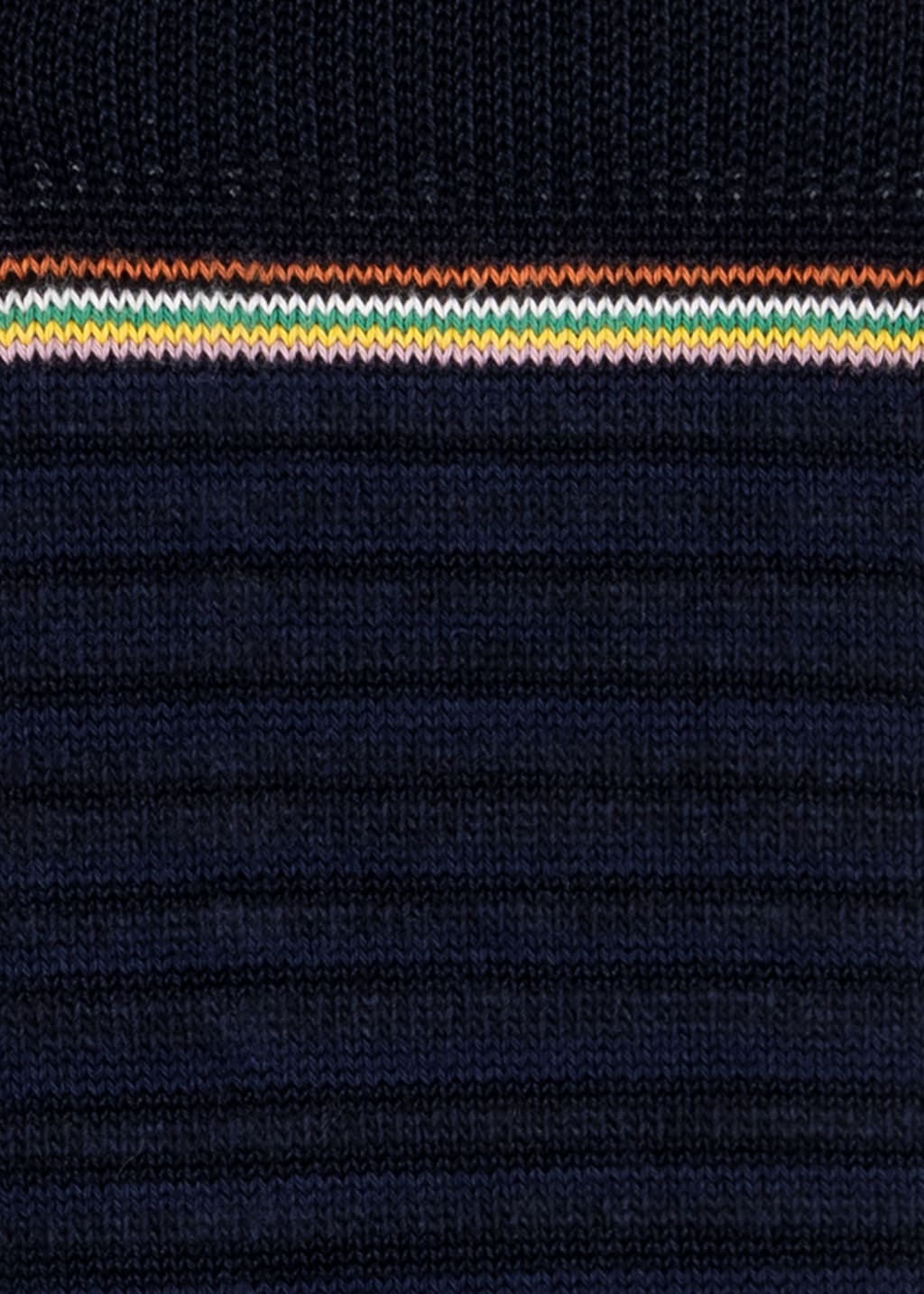 Detail View - Navy 'Shadow Stripe' Socks Paul Smith