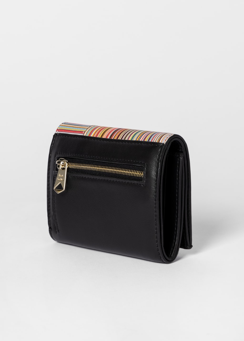 Women's Leather 'Signature Stripe' TriFold Purse