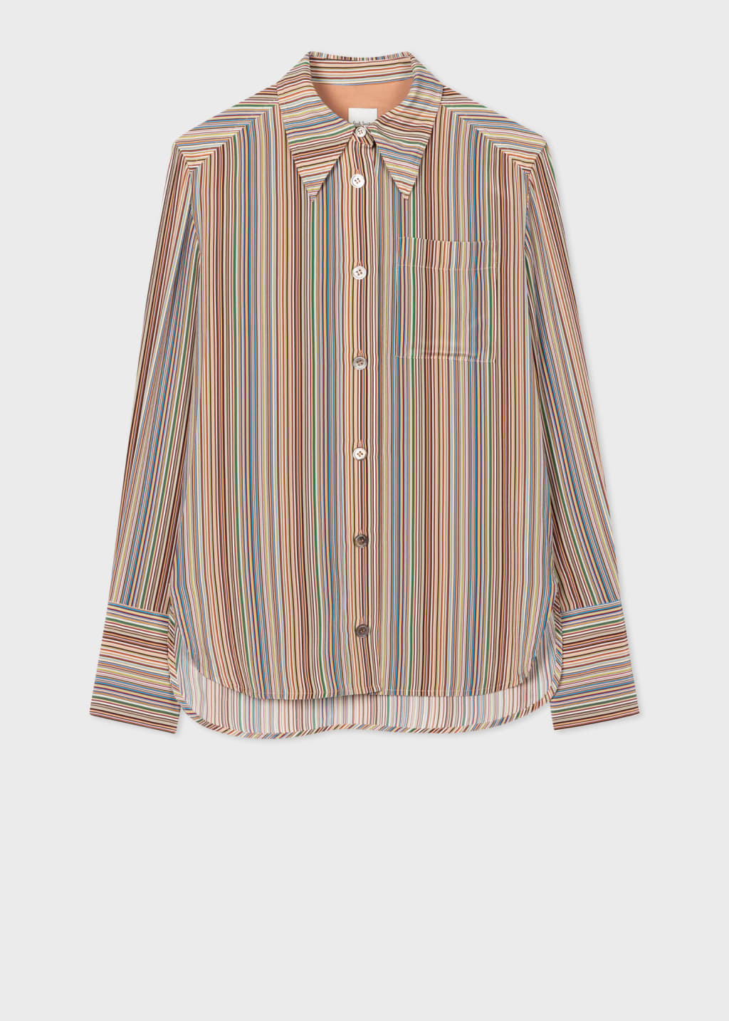 Product View - Women's Silk 'Signature Stripe' Shirt by Paul Smith