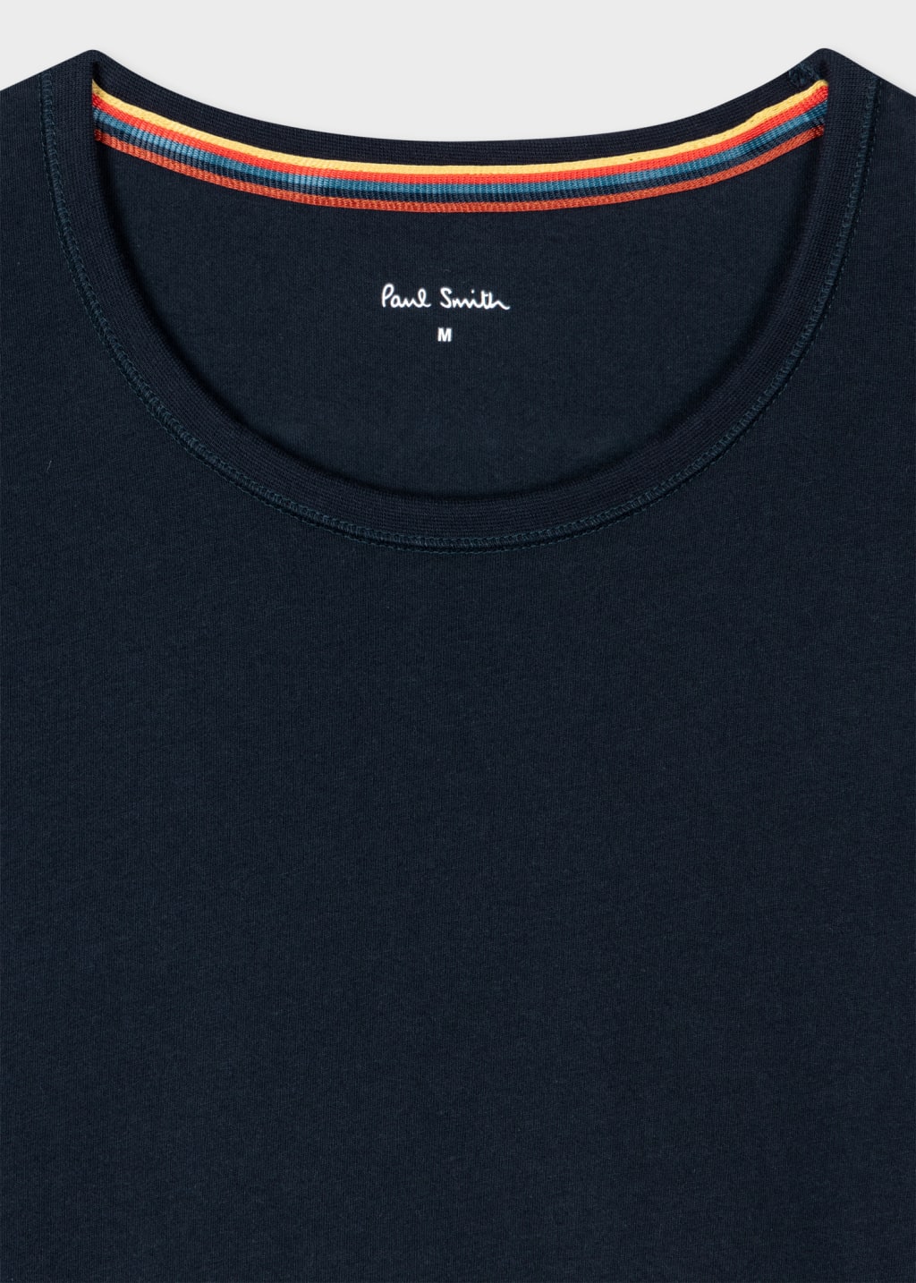 Model View - Men's Navy Cotton Lounge T-Shirt by Paul Smith
