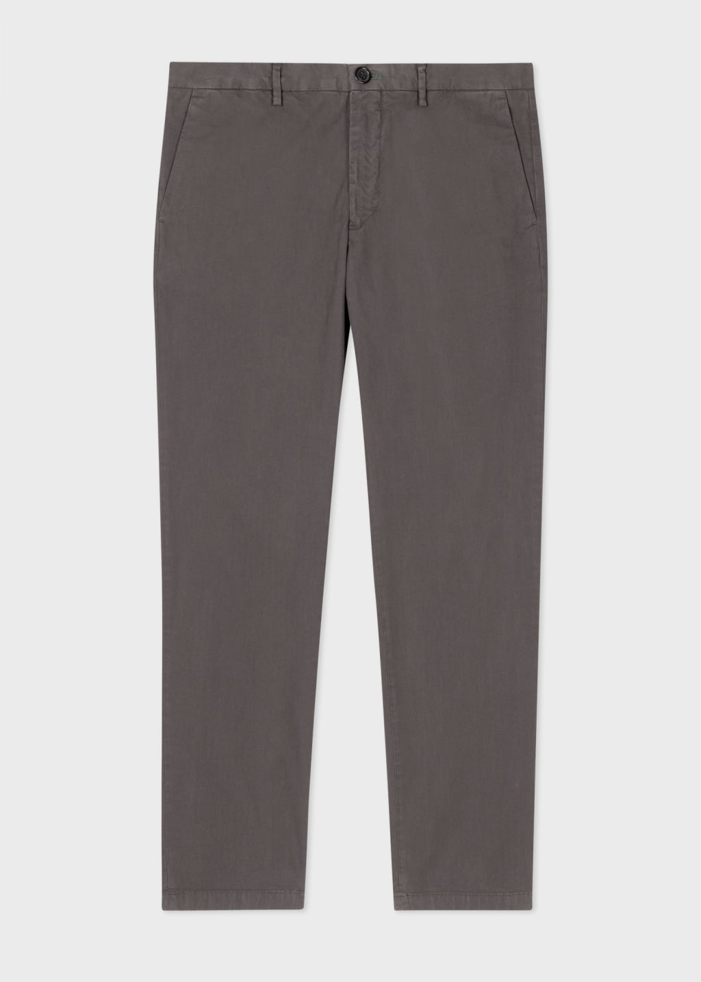 Front View - Charcoal Grey Mid-Fit 'Broad Stripe Zebra' Chinos Paul Smith