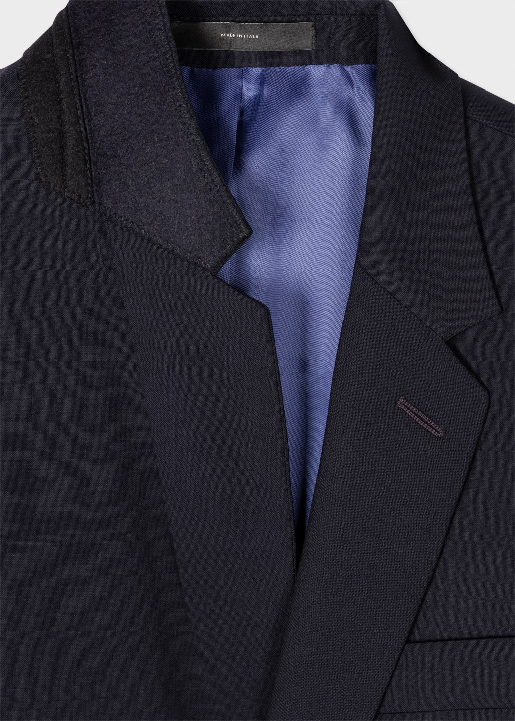 Men's 2 Buttons Dark Navy Blue Suit For Men Pinstriped Classic Fit Wool Suit Flat Front Pants main image 1
