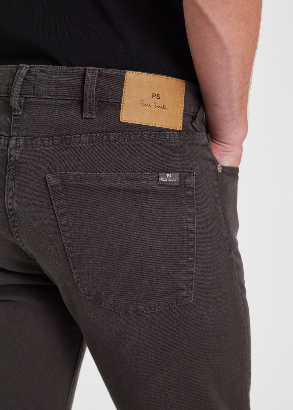 Men's TaperedFit Dark Grey GarmentDyed Jeans