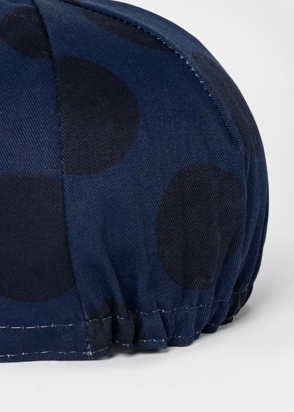 Detail View - Navy Polka Dot Cycling Cap Paul Smith