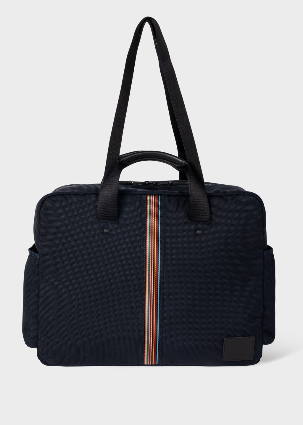 Front View - Canvas 'Signature Stripe' Holdall Paul Smith