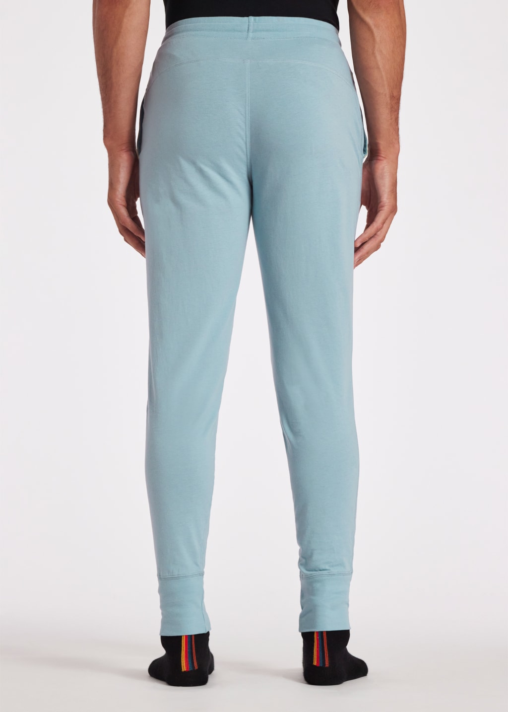 Model View - Baby Blue Jersey Lounge Pants Paul Smith