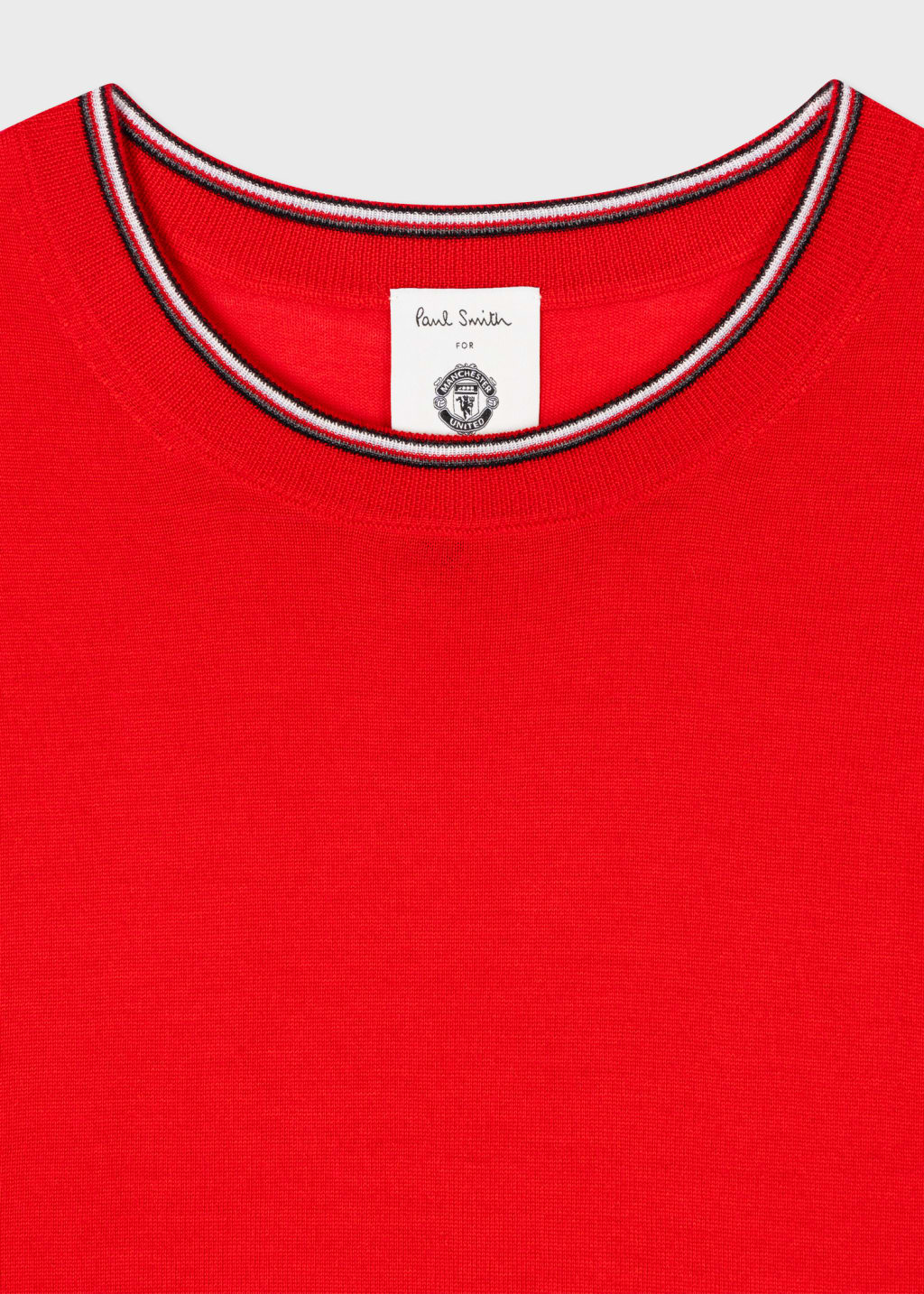 Detail View - Paul Smith & Manchester United - Red Merino Sweater Paul Smith