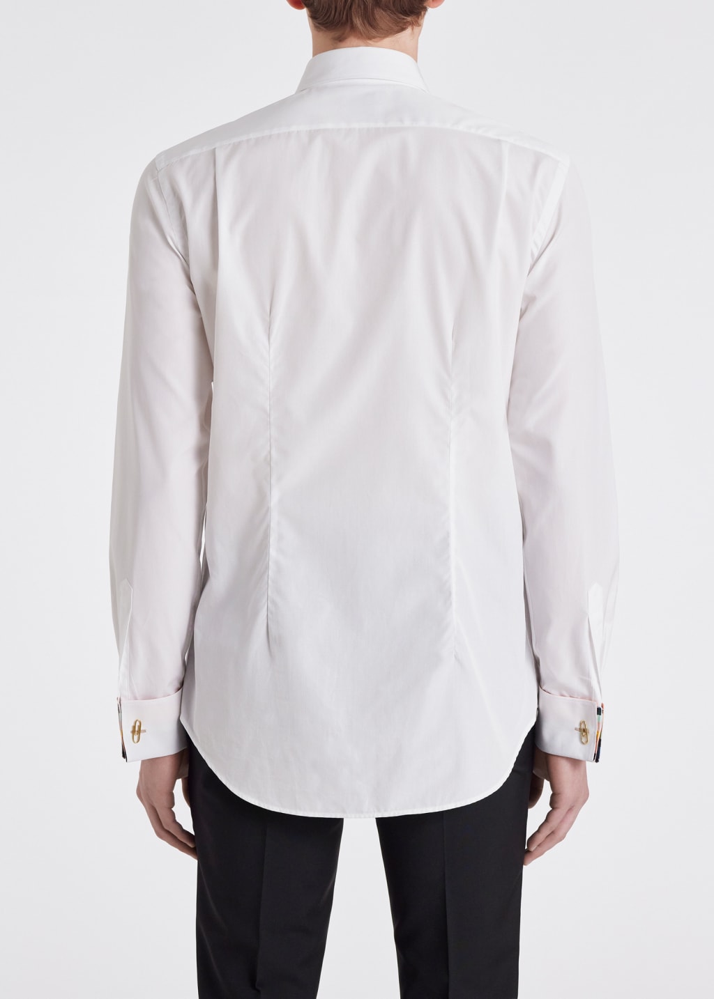 Men's TailoredFit White PleatedBib Cotton Evening Shirt