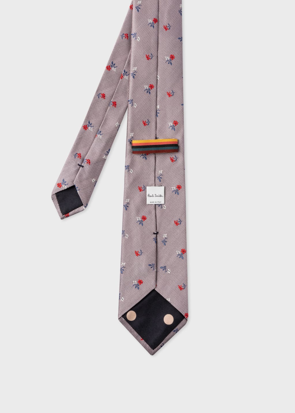 Back View - Pink 'Mini Flowers' Tie Paul Smith