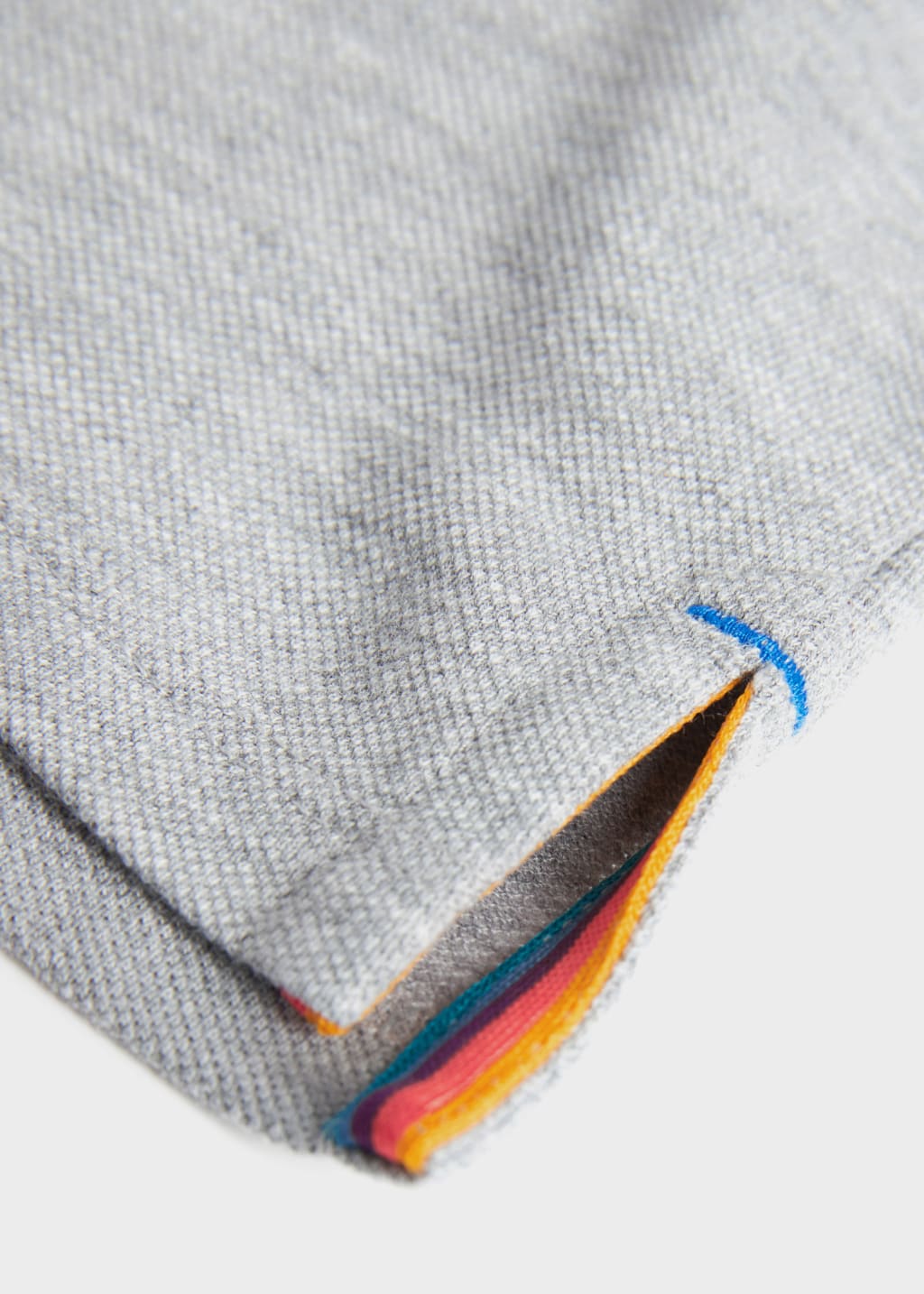 Detail View - 2-13 Years Grey Marl Long-Sleeve Zebra Polo Shirt Paul Smith